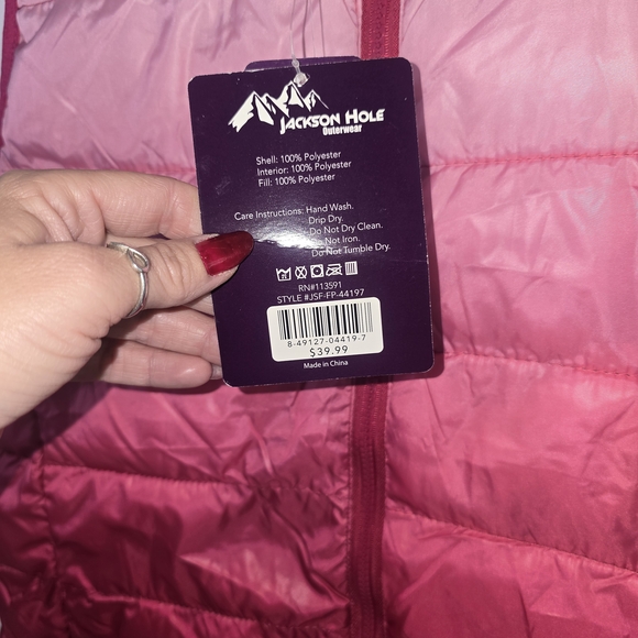 Stylish Pink Ombre Puffer Vest for Women - Picture 3 of 4